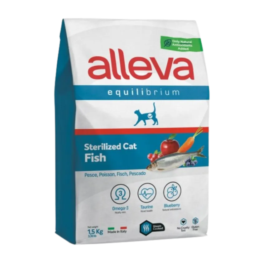 Alleva Equilibrium chat, poisson, stérilisé