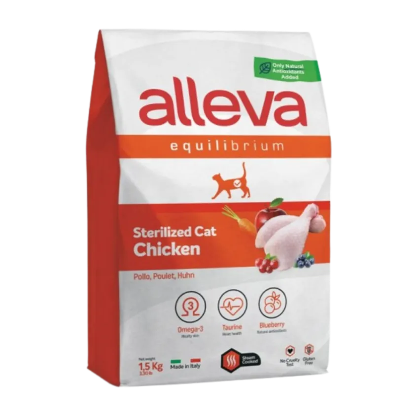 Alleva Equilibrium chat, poulet, stérilisé