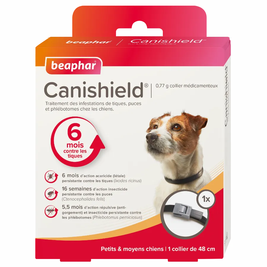 Collier Canishield, collier anti phlébotome, anti tique et anti puce pour chien - Beaphar