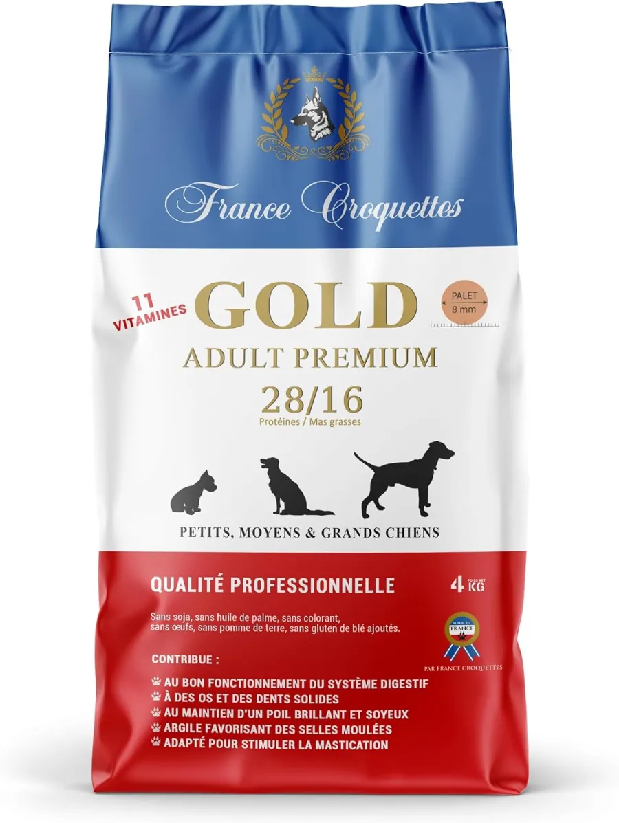 France Croquettes - Gold Adult - Toutes tailles - 4Kg