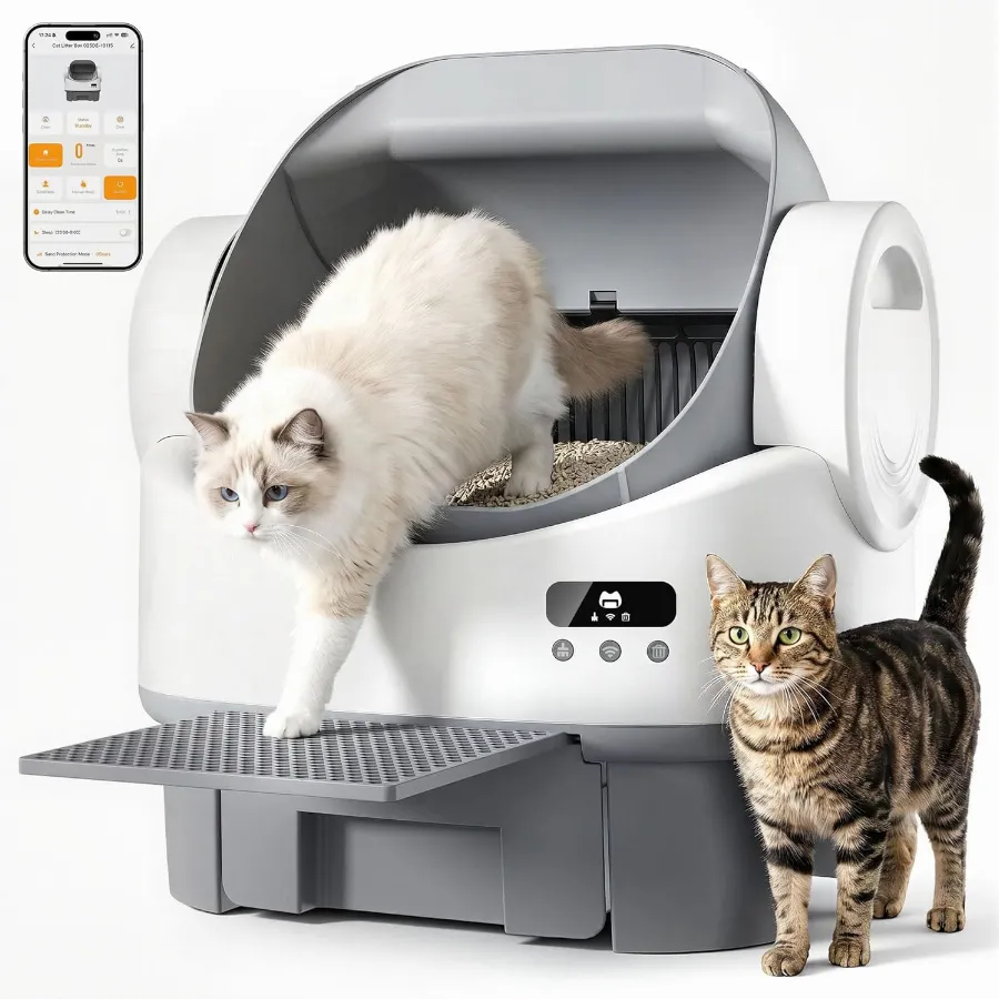 JUMMICO Litiere pour Chat Autonettoyante -  Pilotage par Application