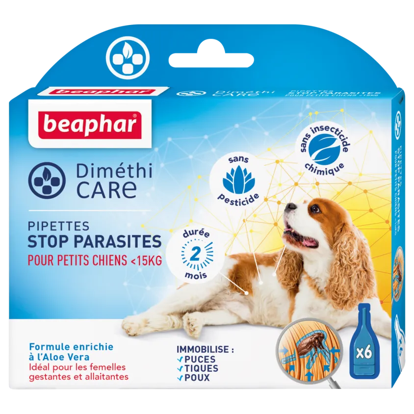 Pipette anti parasitaire DimethiCare pour chien