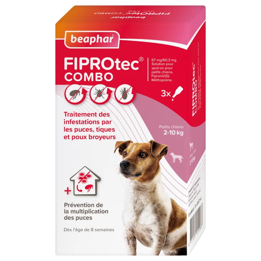 Pipettes Antiparasitaire Fiprotec Combo pour chiens