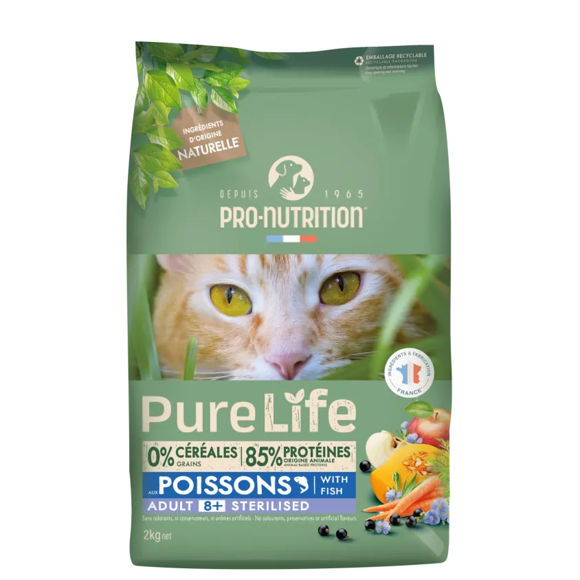 Pure life pour chats - Stérilisé 8+